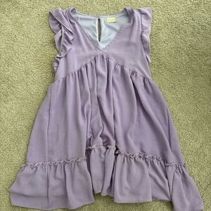Altar'd State Purple Flutter Sleeve Sundress